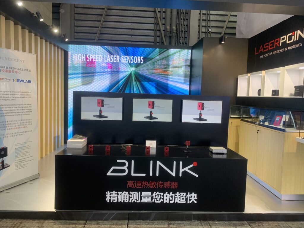 Laser Point exhibited at the Laser World of Photonics China Exhibition in Shanghai on March 17th - 19th, 2021. We showed our new patent-pending BLINK High Speed Thermal Sensor to accurately measure Ultrafast Lasers.